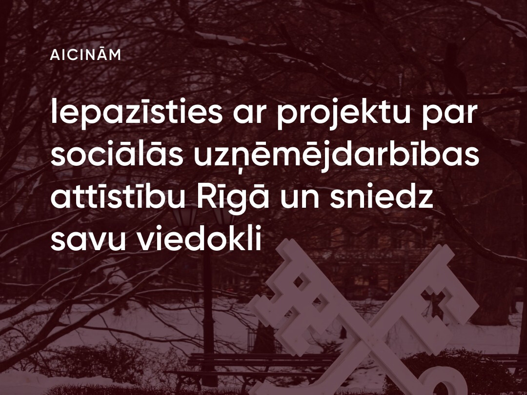 Par jaunu saistošo noteikumu projektu līdzfinansējuma piešķiršanai sociālās uzņēmējdarbības attīstībai Rīgā