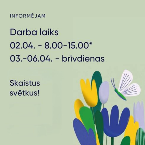 Informējam par Rīgas Apkaimju iedzīvotāju centra Komercdarbības koordinācijas nodaļas un Rīgas uzņēmēju atbalsta kontaktpunkta saīsināto darba laiku pirmssvētku dienā, pirms Lieldienām:

2. aprīlī – darba laiks no plkst. 8.00 līdz plkst. 15.00;

3., 4., 5. un 6. aprīlis – brīvs.