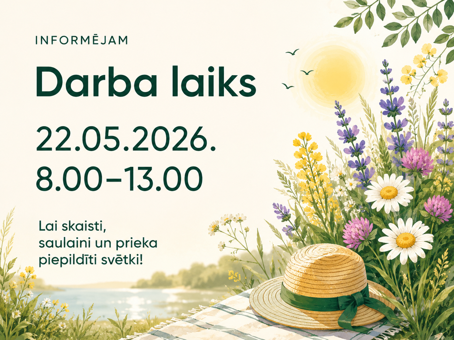 Pirmssvētku darba laiks Komercdarbības koordinācijas nodaļā